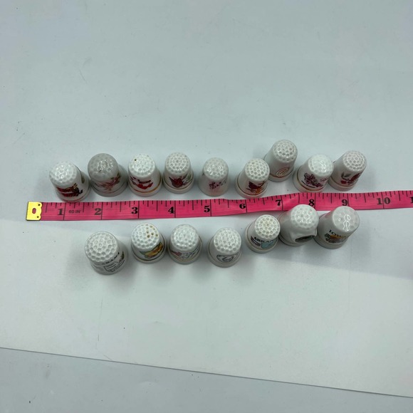 Huge Lot Vintage Porcelain State Bird Thimbles Collectable Souvenir Lot 16 Piece - Picture 6 of 6